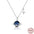 European And American Fashion Platinum-plated Blue Zircon Girls Fashion Necklace